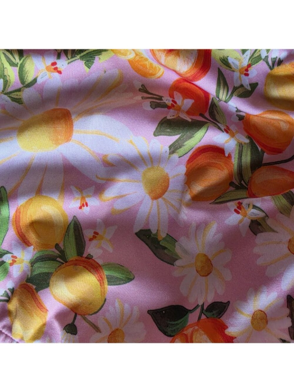 Farm Rio Pink Citrus Daisy Floral Cutout Halter One Piece Swimsuit Women’s M - Picture 7 of 7